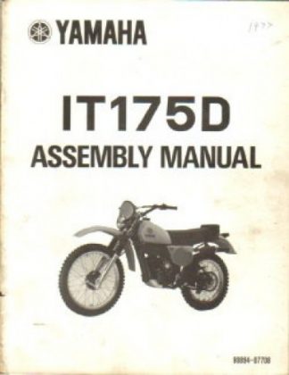 Used Official 1977 Yamaha IT175D Assembly Manual