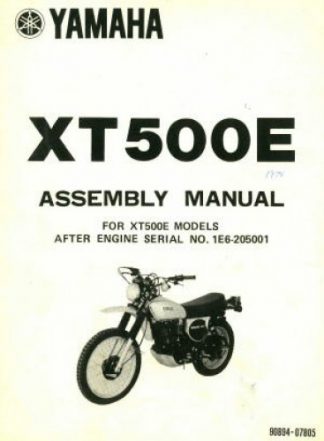 Used 1978 Yamaha XT500E Assembly Manual
