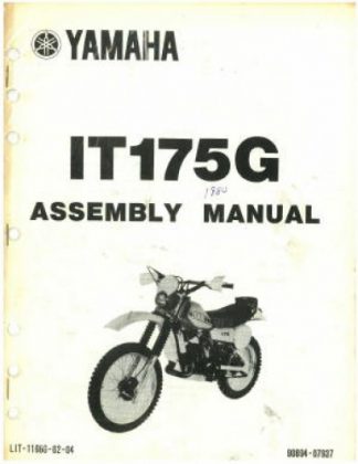 Used 1980 Yamaha IT175G Assembly Manual