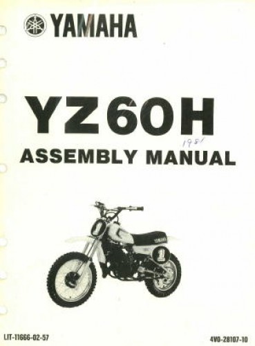 1981 Yamaha YZ60H Assembly Manual
