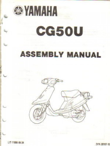 1988 Yamaha Riva Jog Assembly Manual