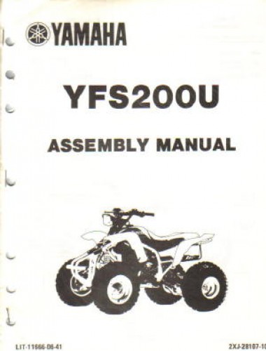 Used Official 1988 Yamaha YFS200U Blaster Assembly Manual