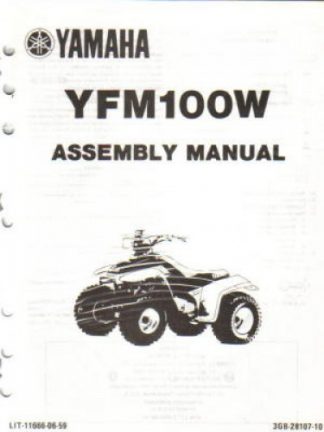Used Official 1989 Yamaha YFM100W Champ Assembly Manual