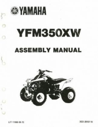 Used 1989 Yamaha YFM350XW Assembly Manual