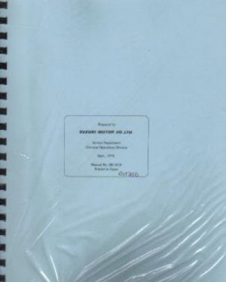 Official 1979 Suzuki GT250X7 Factory Service Manual