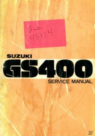 Used Official 1977 Suzuki GS400B Factory Service Manual
