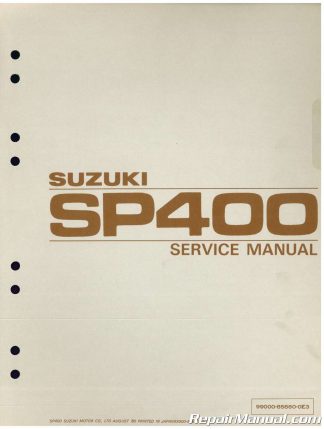 Suzuki Shop Service Repair Manual SE700A Generator