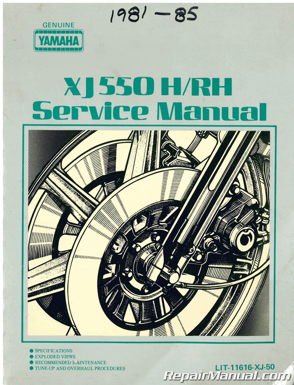 YAMAHA Workshop Manual XJ750 & XJ750R Seca 1981 1982 & 1983 Service & Repair