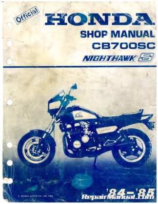 Used 1984 1985 Honda CB700SC Nighthawk Motorcycle Service Manual