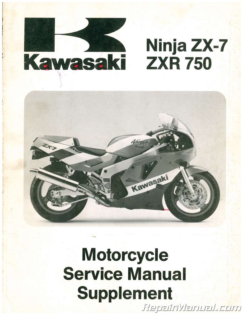 Used 1990 Kawasaki ZX-7 ZXR750 Ninja Supplement