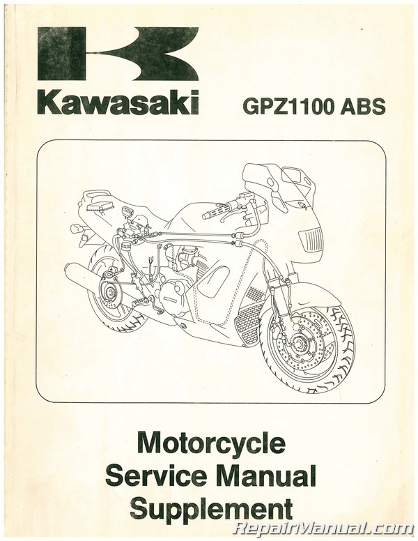 Kawasaki GPZ1100 GPZ 1100 ABS ZX F1 96 supplément manuel atelier workshop manual 