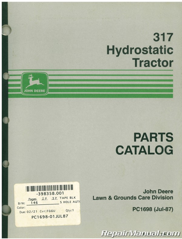John Deere 317 Hydrostatic Tractor