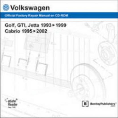 Volkswagen Golf GTI Jetta 1993-1999 Cabrio 1995-2002 Official Factory Repair Manual on CD-ROM
