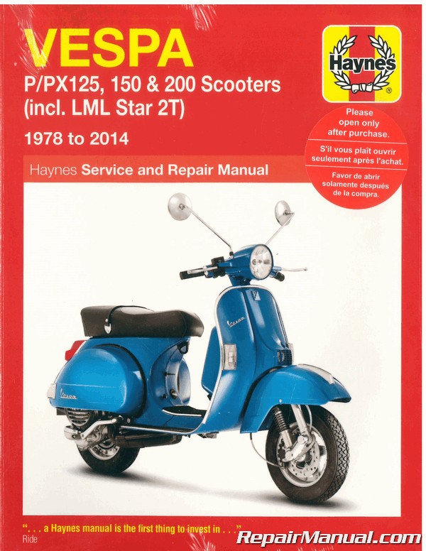 Bliv oppe støj Samle Vespa P PX Scooters 1978-2014 Haynes Service Manual