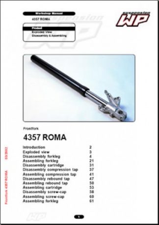 Official KTM WP 4357 ROMA Suspension Fork Workshop Manual