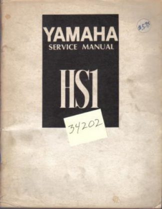 Official 1970 Yamaha HS1 90cc Service Manual