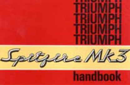 Triumph Spitfire Mk III Drivers Handbook 1969