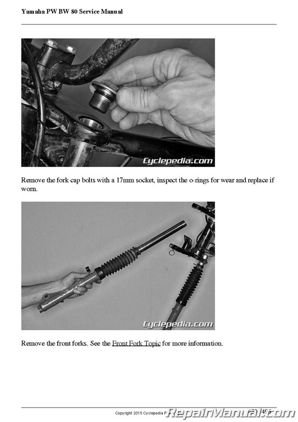 Yamaha Big Wheel 80 BW80 Repair & Maintenance Manual 