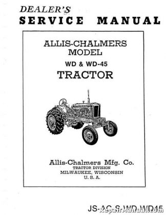 Allis-Chalmers WD WD-45 Tractor Service Manual