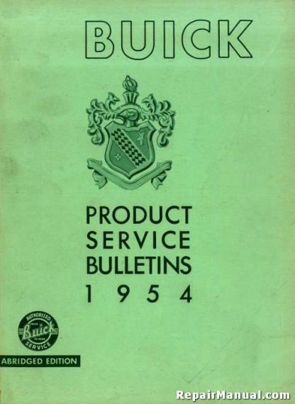 1954 Buick Product Service Bulletins Manual