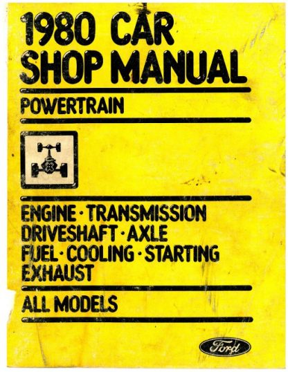 Car Powertrain Shop Manual 1980
