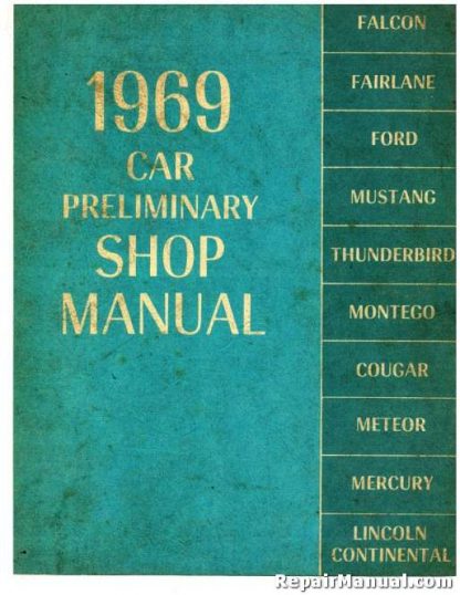 1969 Ford Cars Shop Manual