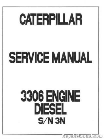 Caterpillar 3304 3306 White 4-270 Diesel Engine Factory Service Manual