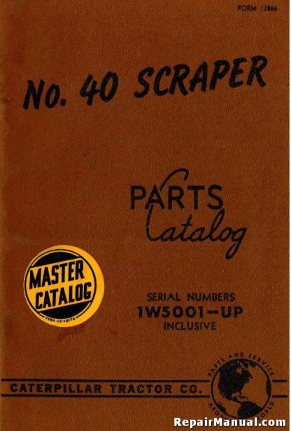 Caterpillar 40 Scraper Factory Parts Manual