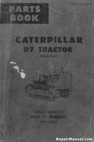 Caterpillar D7 Tractor Power Shift Parts Manual