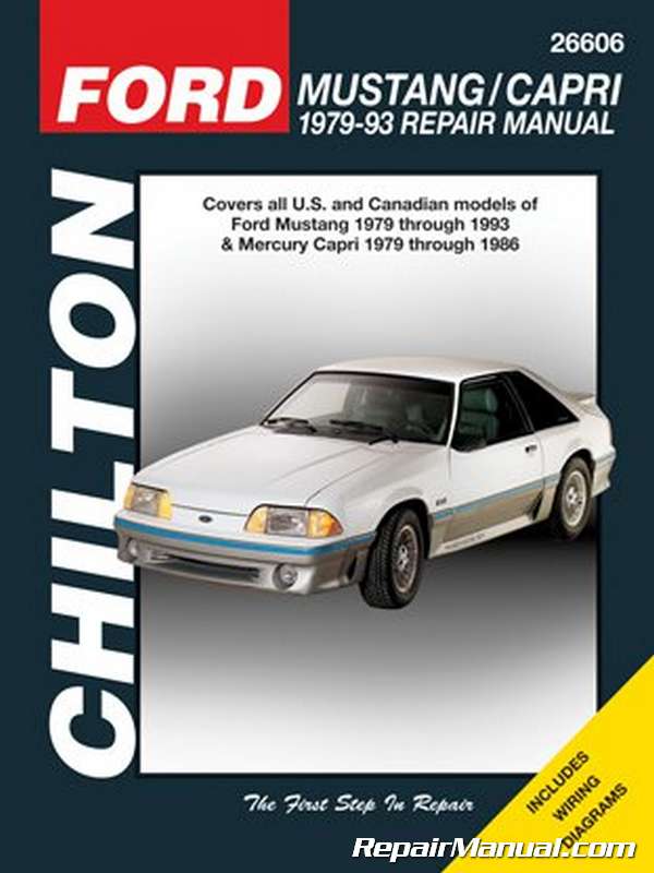 1979-1993 Ford Mustang Automobile Repair Manual by Chilton
