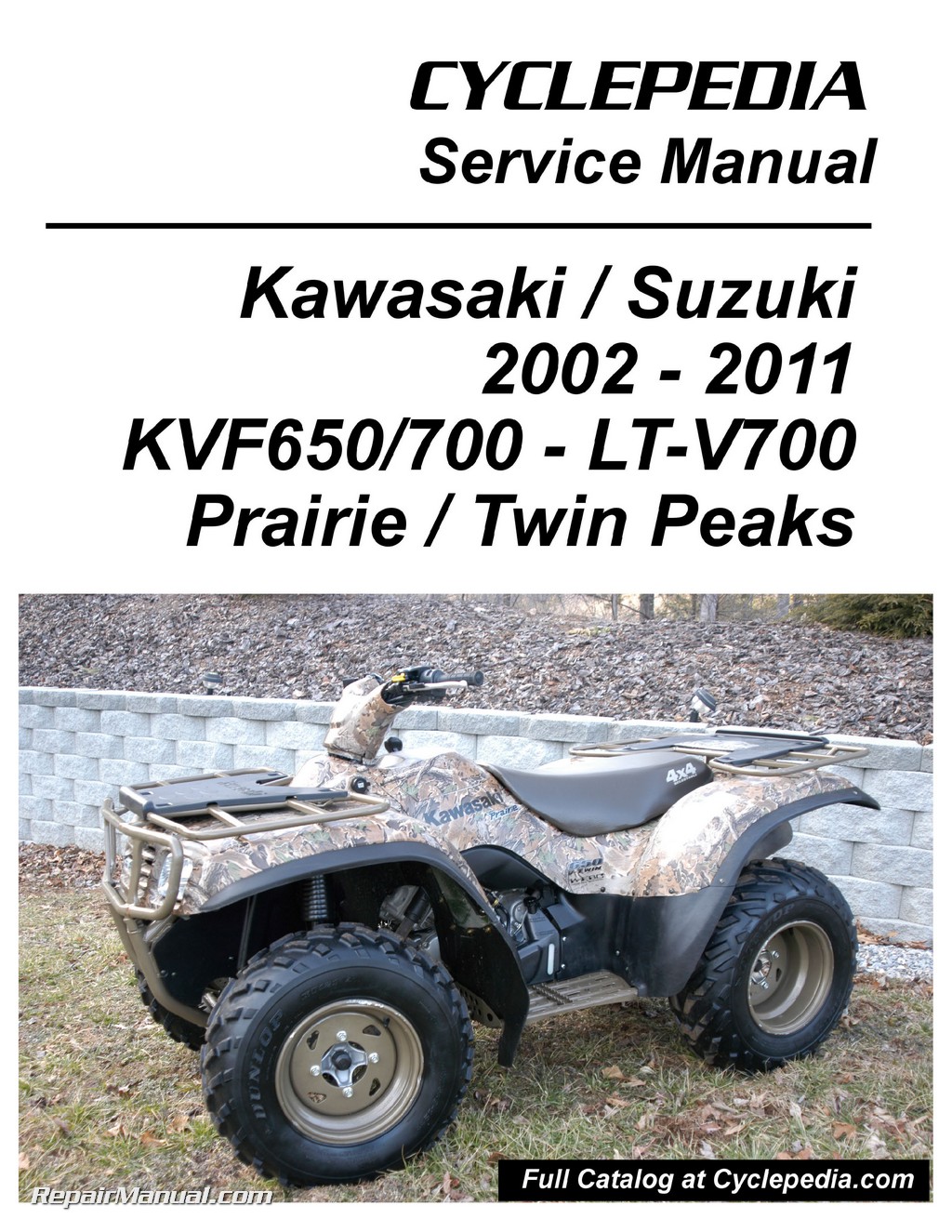 Kawasaki Suzuki KFX700 Prairie Twin Peaks Brute Force Belt Reset Manual 