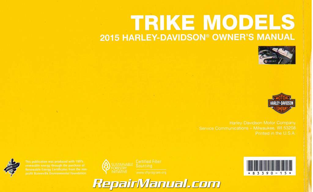 2015 Harley Davidson Trike Owners Manual