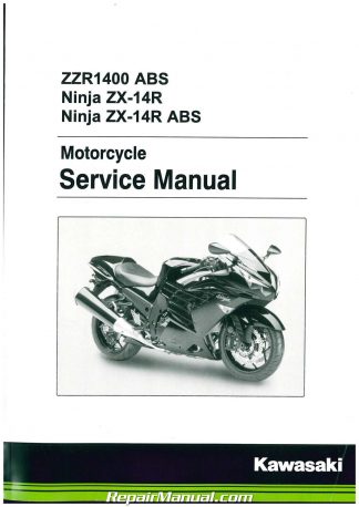 Kawasaki Ninja ZX-14R ZZR1400 ABS 2012 2013 service manual on CD 