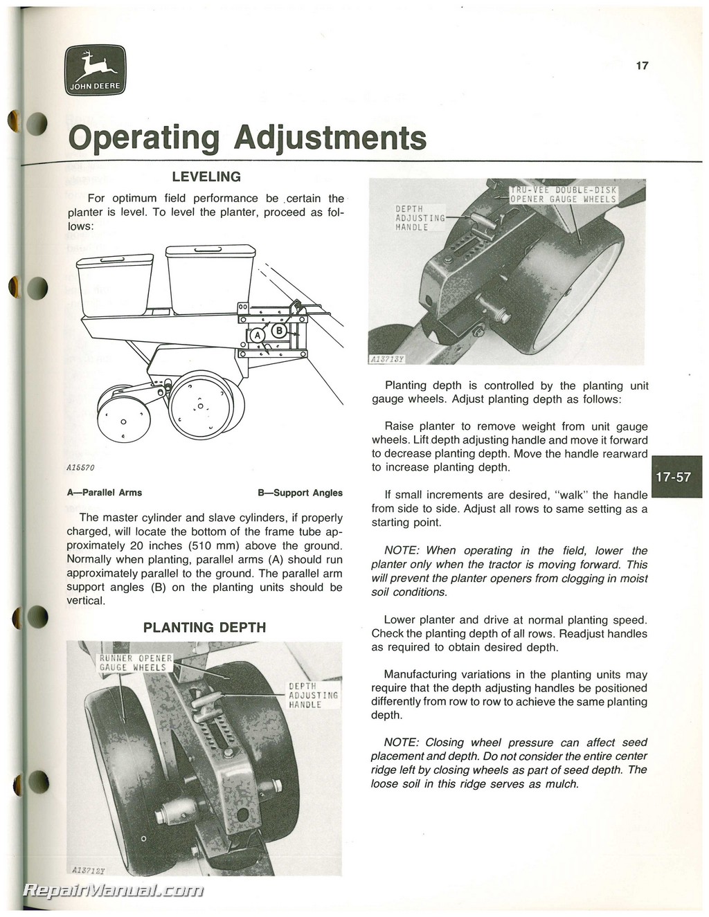 John Deere 7000 Planter Chart