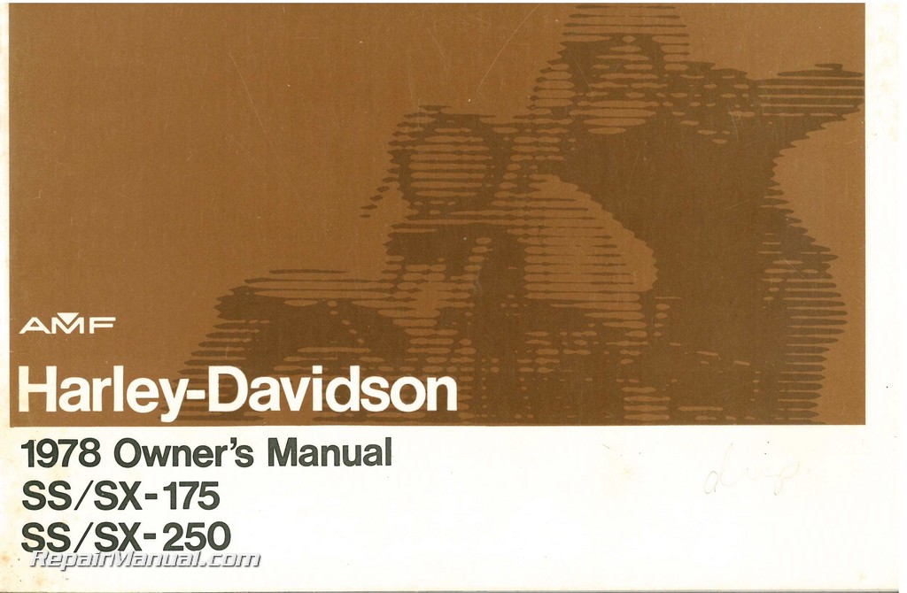 1978 Harley Davidson Amf Ss Sx 175 250 Motorcycle Owners Manual