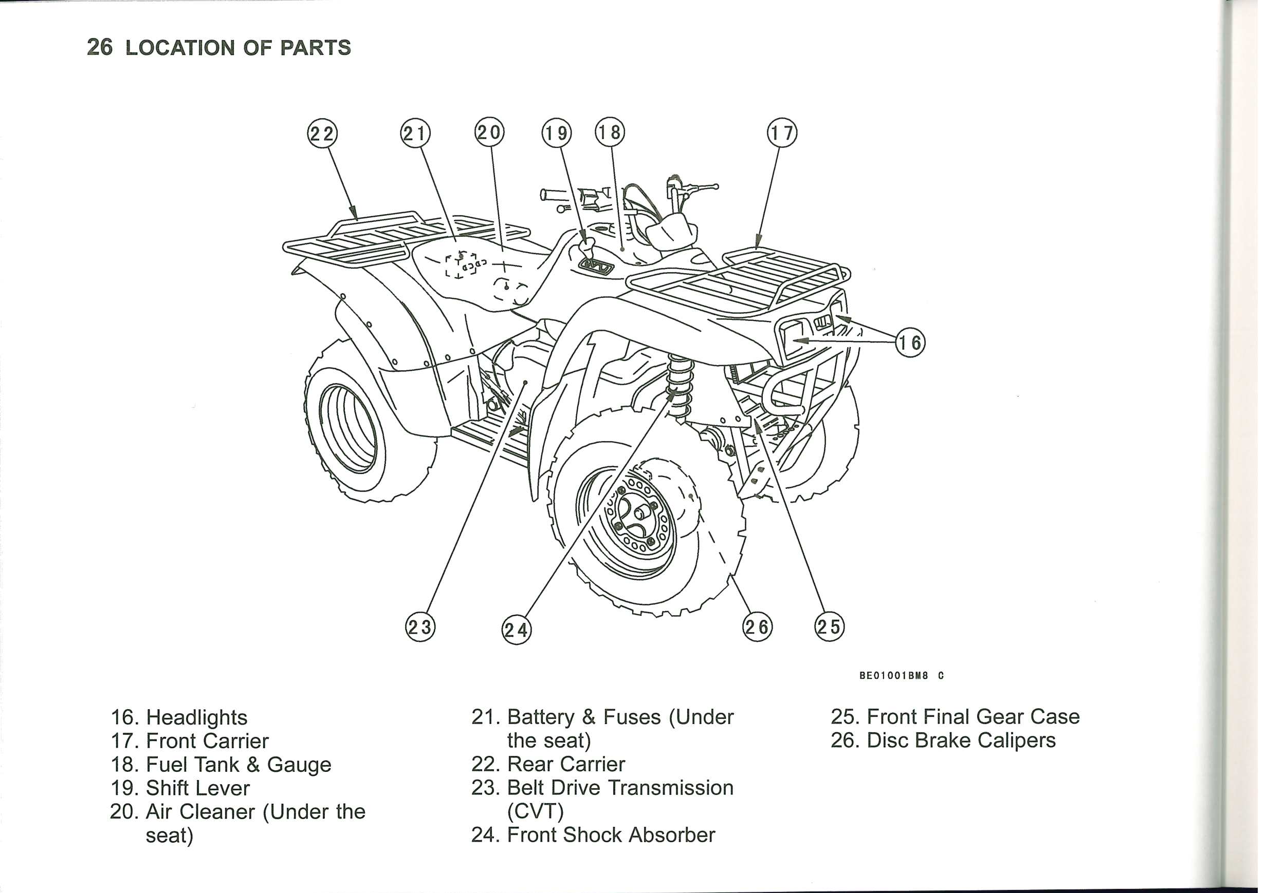 2011 Kawasaki Prairie 360 ATV Owners Manual