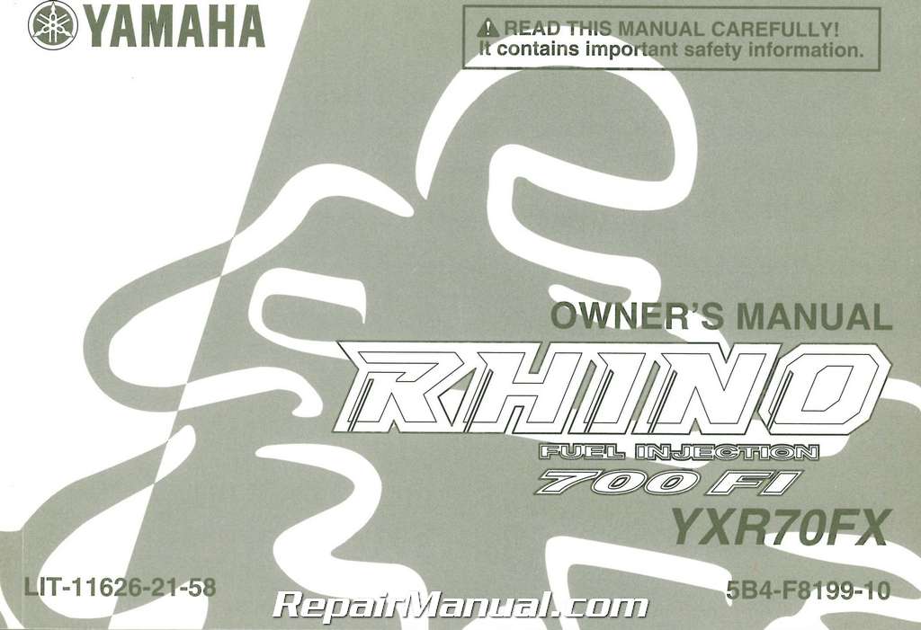 New Yamaha  Rhino 700 FI YXR70FX 2008 2009 Repair Service Manual LIT-11616-21-58 
