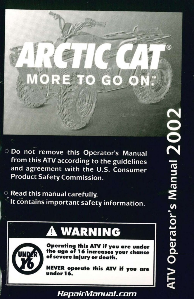 2002 Arctic Cat ATV All Owners Manual