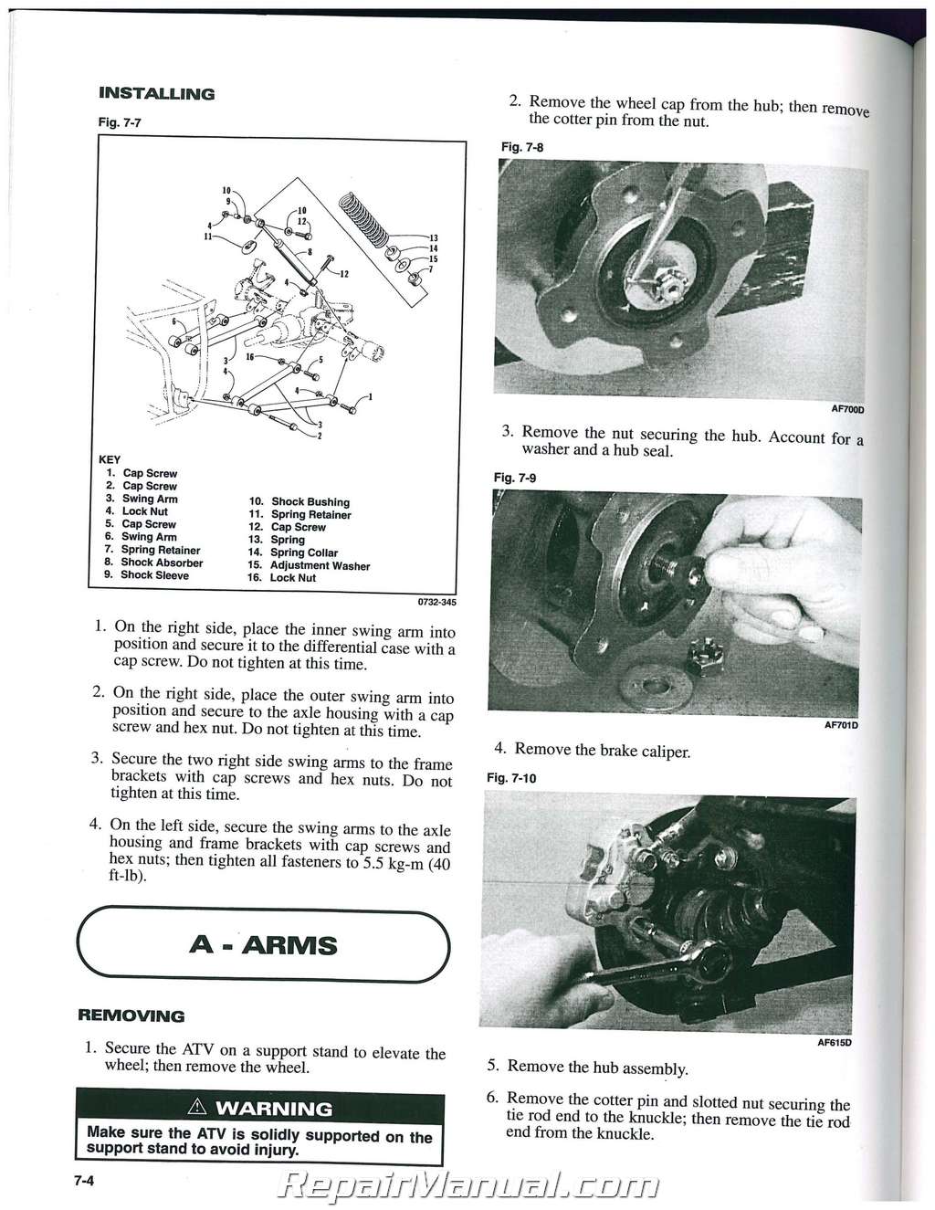 Arctic Cat 1997 ATV Bearcat 454 4x4 service repair shop manual in binder