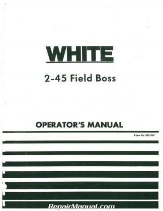 White 37 Field Boss Tractor Service Manual 