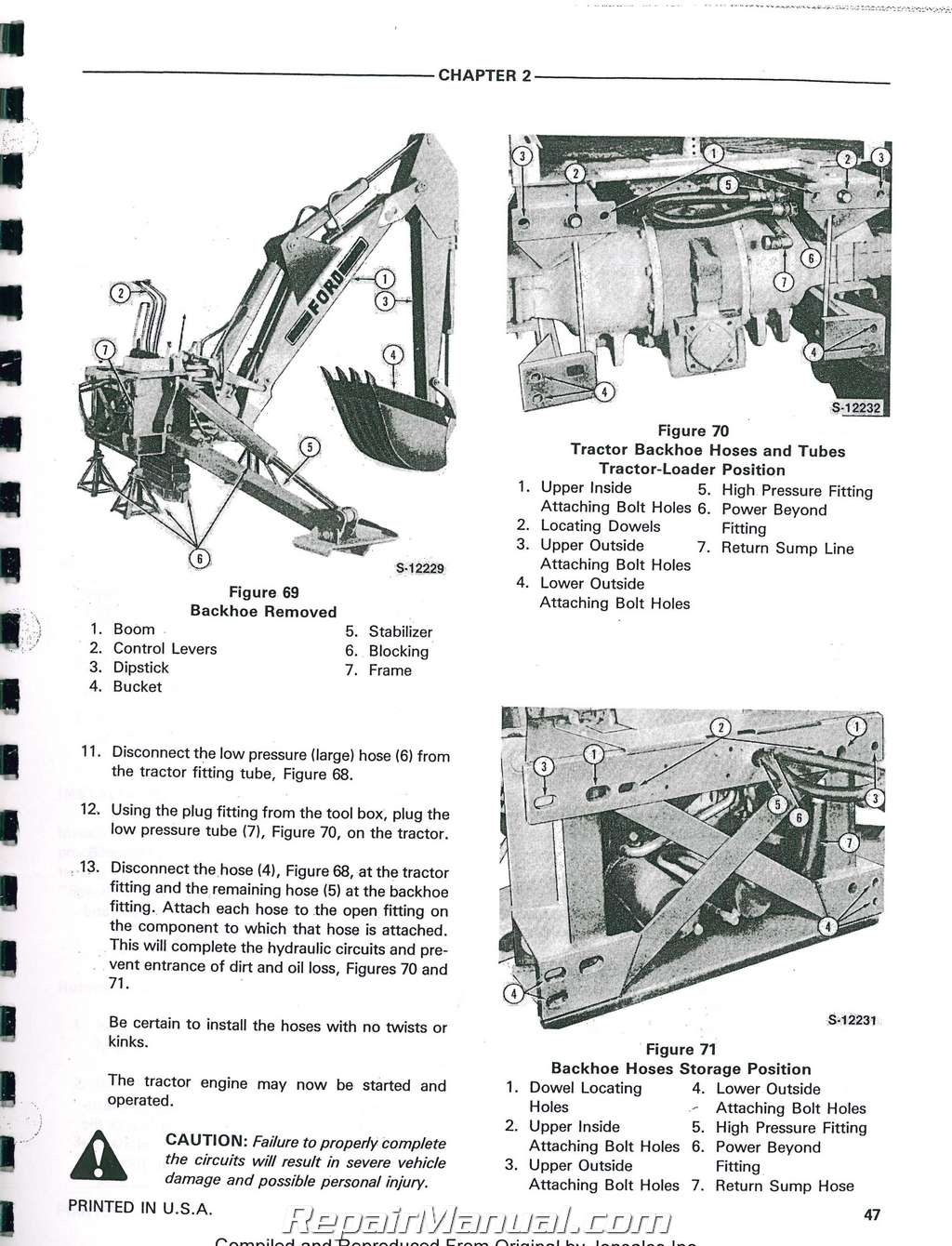 Ford 555A 555B 655A Tractor Loader Backhoe Printed Service Manual  Ford 555b Wiring Diagram Site Www.tractorbynet.com    RepairManual.com