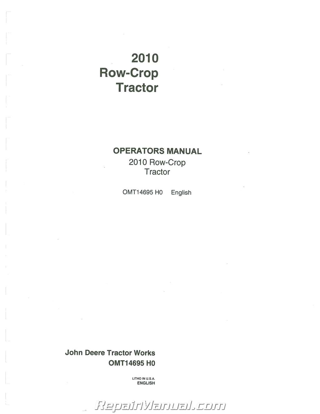 Details about   Operators Manual John Deere 10 Corn Head sn 8390 up OMN36359 
