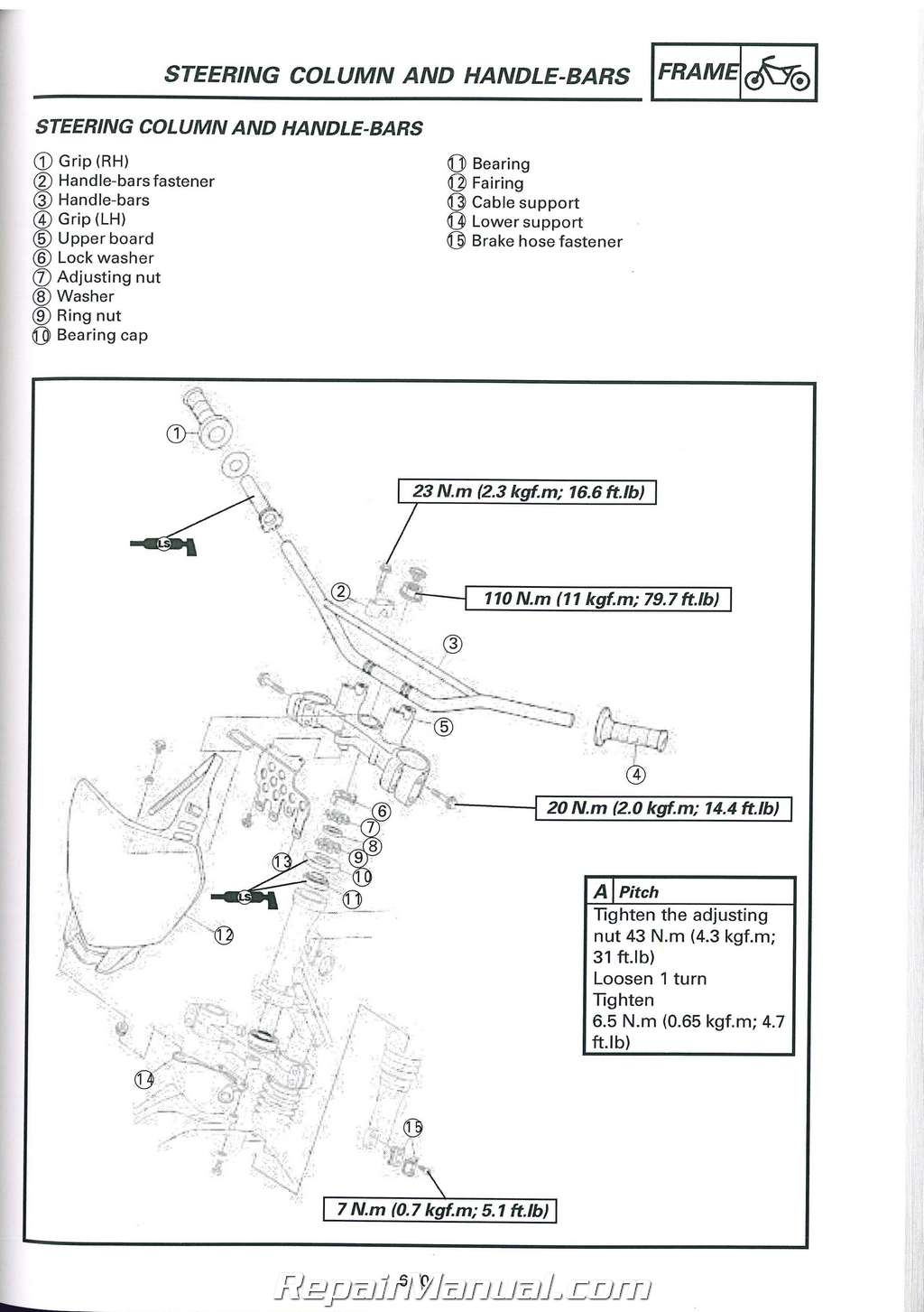 Yamaha vino xc50 service manual