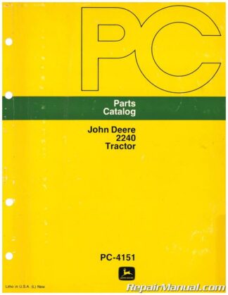 Used John Deere 2240 Tractor Parts Manual