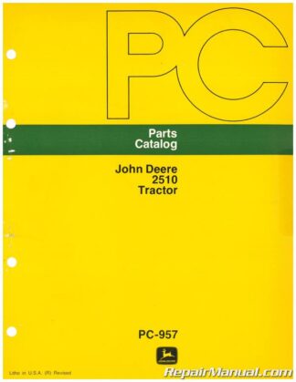 Used John Deere 2510 Tractor Parts Manual