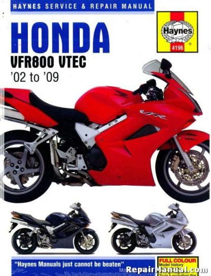 Haynes Honda VFR800 V-Tec V-Fours 2002-2009 Motorcycle Repair Manual