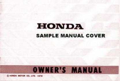 Official 1993 Honda XR250L Owners Manual