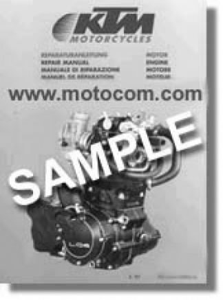 Official 2000- 2001 KTM Repair Manual Supplement