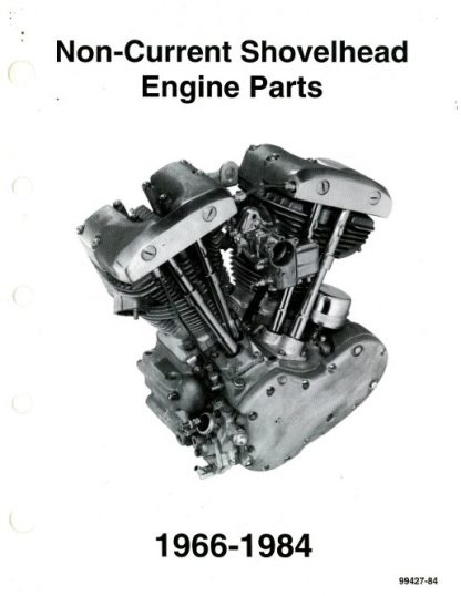 1966-1984 Harley Davidson Non-Current Shovelhead Engine Parts Manual