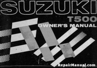 Official 1973 Suzuki TS500K Motorcycle Owners Manual